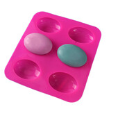 Silikonski kalup za pačje jaje Ovalni ručno rađeni silikonski kalup za sapun 6 Ravni kalup za kolače od fondanta za jaja Porozni kalup za izradu svijeća