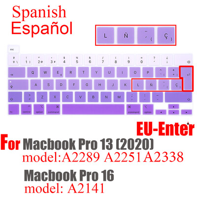 Za Apple laptop tipkovnica zaštitna folija Macbook pro13/16 M1 2020 A2338A2889A2251A2141 Čile Španjolska Peru silikonska maska tipkovnice