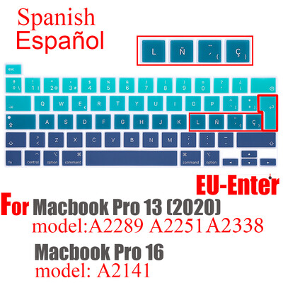 Za Apple laptop tipkovnica zaštitna folija Macbook pro13/16 M1 2020 A2338A2889A2251A2141 Čile Španjolska Peru silikonska maska tipkovnice