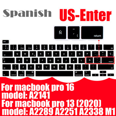 Za Apple laptop tipkovnica zaštitna folija Macbook pro13/16 M1 2020 A2338A2889A2251A2141 Čile Španjolska Peru silikonska maska tipkovnice