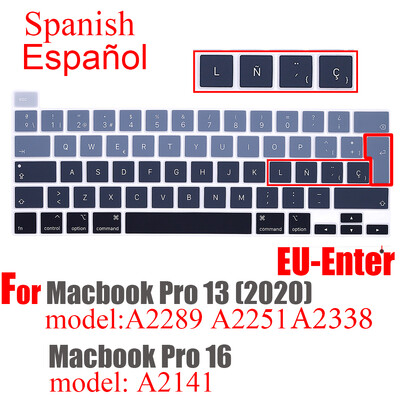 Za Apple laptop tipkovnica zaštitna folija Macbook pro13/16 M1 2020 A2338A2889A2251A2141 Čile Španjolska Peru silikonska maska tipkovnice