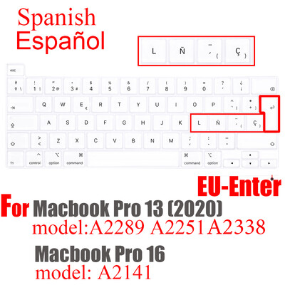 Za Apple laptop tipkovnica zaštitna folija Macbook pro13/16 M1 2020 A2338A2889A2251A2141 Čile Španjolska Peru silikonska maska tipkovnice