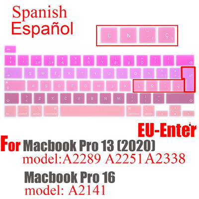 Za Apple laptop tipkovnica zaštitna folija Macbook pro13/16 M1 2020 A2338A2889A2251A2141 Čile Španjolska Peru silikonska maska tipkovnice
