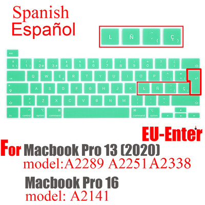 Za Apple laptop tipkovnica zaštitna folija Macbook pro13/16 M1 2020 A2338A2889A2251A2141 Čile Španjolska Peru silikonska maska tipkovnice