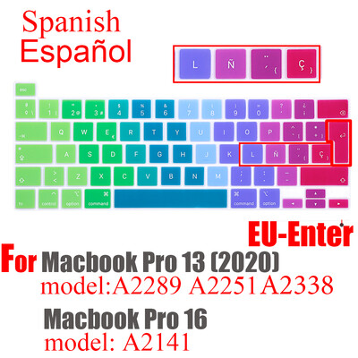 Za Apple laptop tipkovnica zaštitna folija Macbook pro13/16 M1 2020 A2338A2889A2251A2141 Čile Španjolska Peru silikonska maska tipkovnice