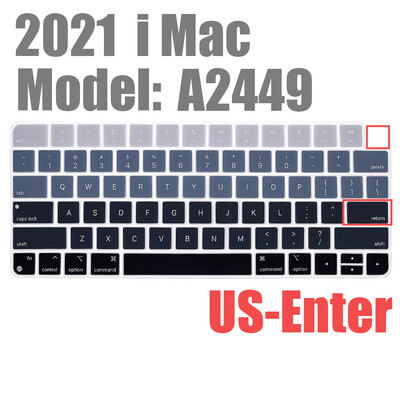 Apple iMAC klaviatuurikaanele (2021. aasta väljalase) A2449 Magic Keyboard Stickers Protector Silikoonist Bluetoothi klaviatuuriümbris USA tüüpi