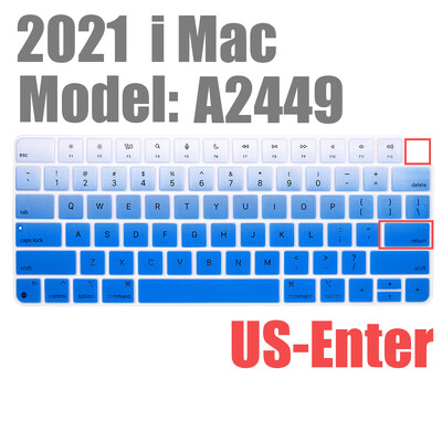 Apple iMAC klaviatuurikaanele (2021. aasta väljalase) A2449 Magic Keyboard Stickers Protector Silikoonist Bluetoothi klaviatuuriümbris USA tüüpi