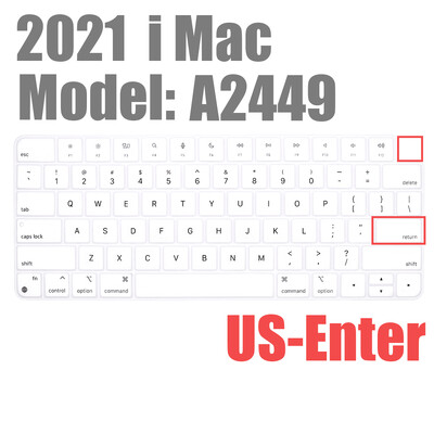 Apple iMAC klaviatuurikaanele (2021. aasta väljalase) A2449 Magic Keyboard Stickers Protector Silikoonist Bluetoothi klaviatuuriümbris USA tüüpi