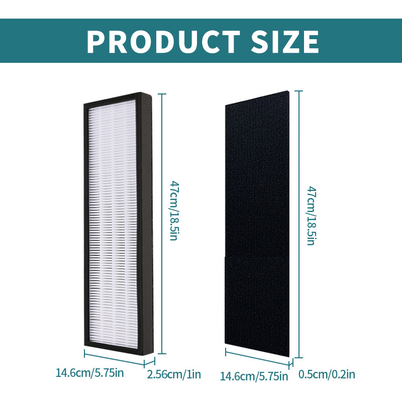 NEA120 True HEPA szűrő kompatibilis az Eureka Instant Clear NEA120 (NEA-F1/NEA-C1) és a Toshiba Smart WiFi (CAF-W36USW) szűrővel, 2 csomag