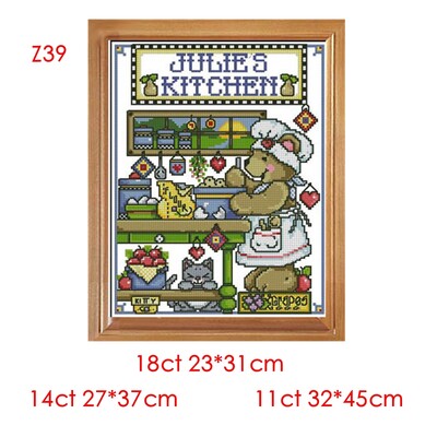 Kit pânză imprimată cu punct în cruce Magic Shadowy House 11CT14CT18CT Kit material pentru broderie chinezească realizată manual Halloween