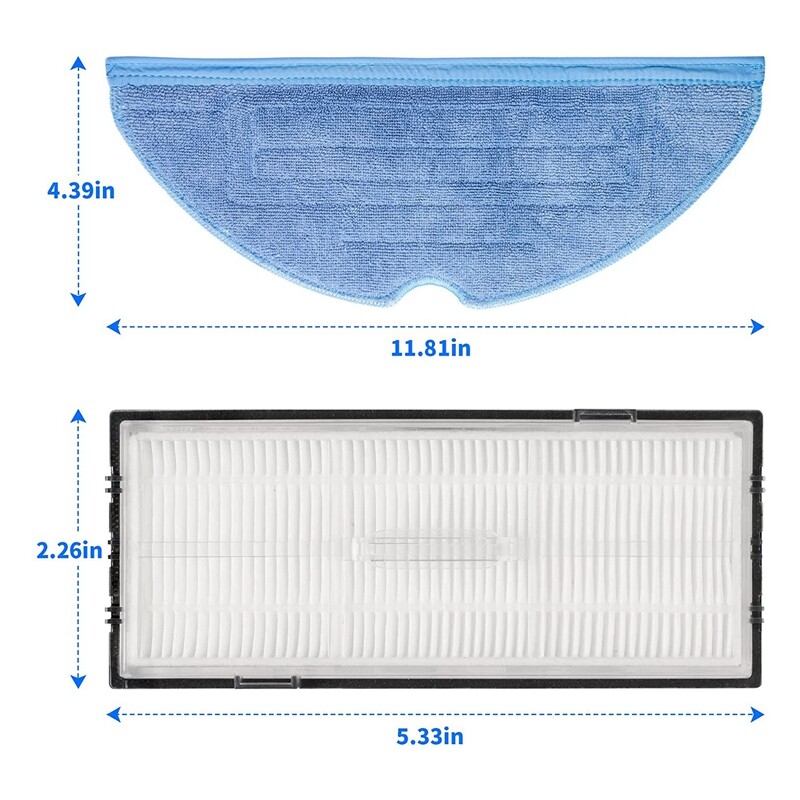 Vakuuminių šluotų šluostės ir vakuuminių filtrų keitimo rinkinys, skirtas Roborock S7 S7+ T7S T7S Plus filtrų šluostės priedai