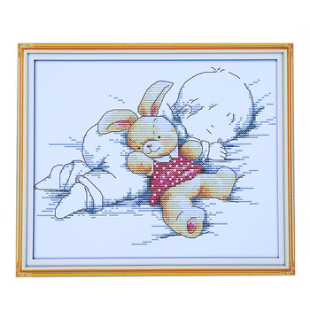 Dmc Cross Stitch Painting Cartoon Baby Sleep Ebroidery Διακοσμητικό τοίχου Κιτ Σταυροβελονιάς Κεντήματα Σετ κεντήματα ζωγραφική σε καμβά