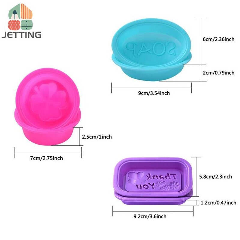 Silikonski kalupi za sapun Neljepljivi ručno izrađeni kalupi za sopu za DIY izradu svijeća Pečenje kolača Okrugli kvadratni 3D kalup