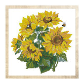 Setovi za vezenje suncokreta s brojanim križićima Setovi za vezenje na platnu 11CT 14CT DIY Ručno izrađene slike za kućni dekor