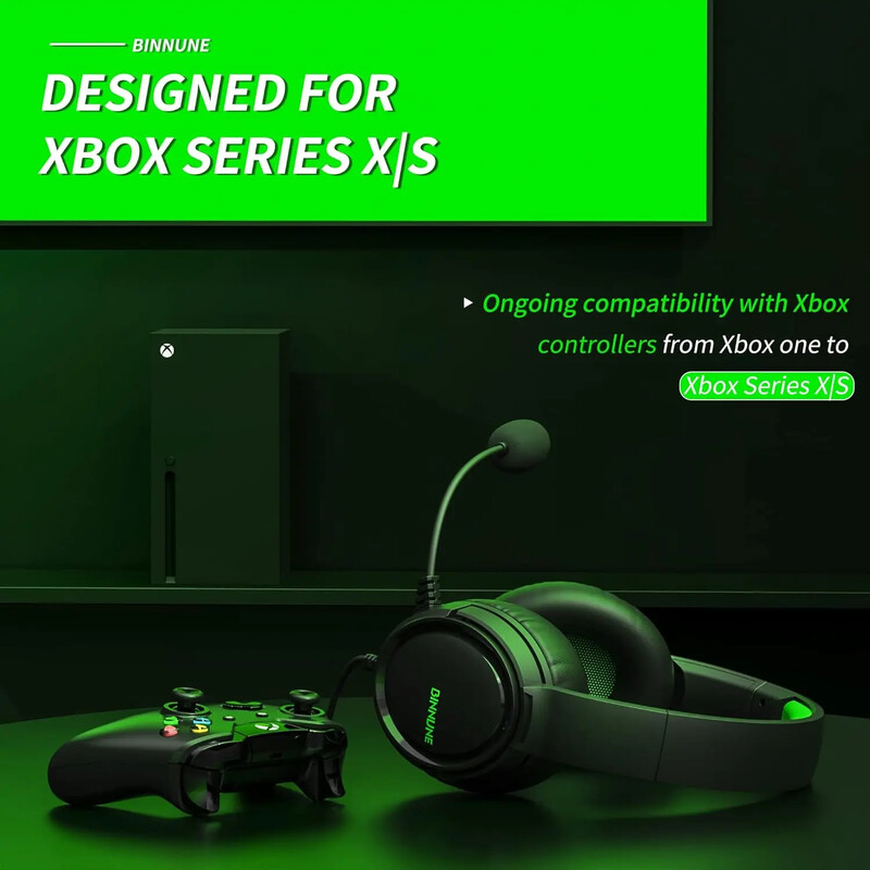Herný headset BINNUNE BG02 s mikrofónom pre Xbox Series X