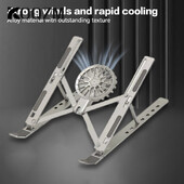 Laptop hűtő állvány Összecsukható notebook számítógép hűtőpad Hordozható állvány 16-18 hüvelykes táblagéphez laptop asztali konzol ventilátorral