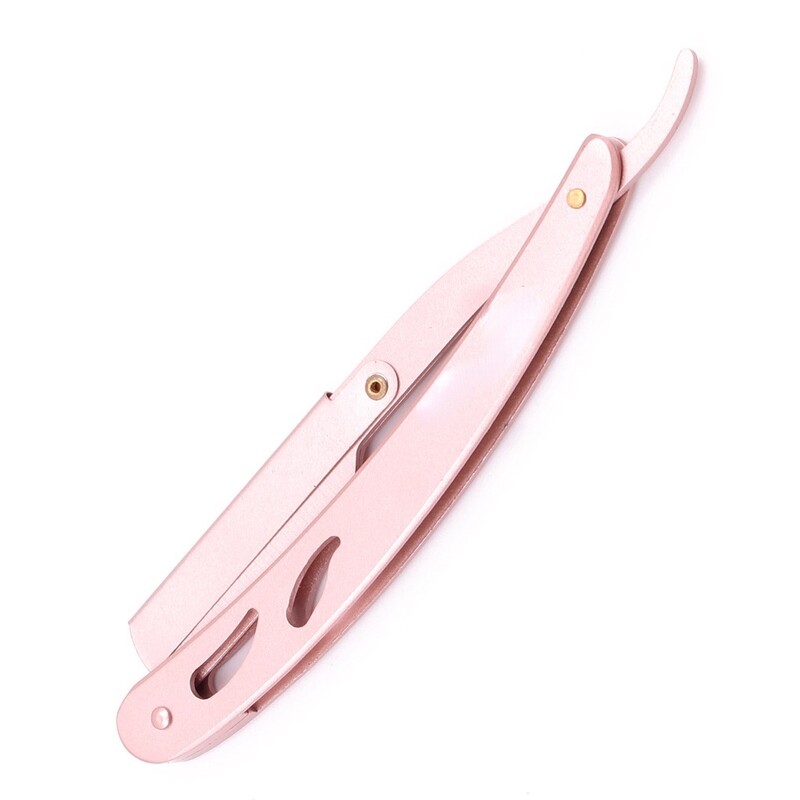 5 színű fodrász kézi borotvaborotva Férfi összecsukható szakállvágó Fodrász Cserélhető pengék Shavette vágó fodrászat