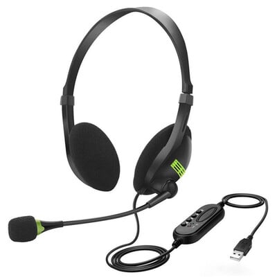 USB fejhallgató Bluetooth fizikai zajcsökkentő fejhallgató sztereó hangos fülhallgató telefonhoz PC játékhoz fejhallgató fejen ajándék