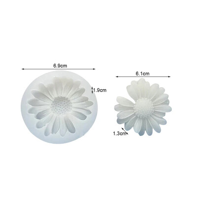Daisy illatos gyertya szilikon forma napraforgó aromaterápiás szappan forma barkács virág kézzel készített gyanta gipsz forma otthoni sütőforma