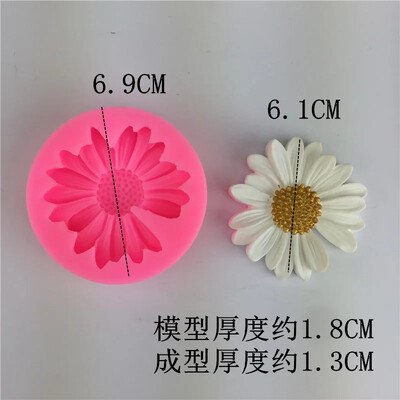 Daisy illatos gyertya szilikon forma napraforgó aromaterápiás szappan forma barkács virág kézzel készített gyanta gipsz forma otthoni sütőforma