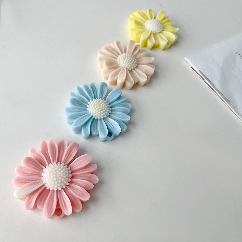 Daisy illatos gyertya szilikon forma napraforgó aromaterápiás szappan forma barkács virág kézzel készített gyanta gipsz forma otthoni sütőforma