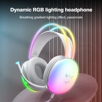 ONIKUMA 2024 Νέα ακουστικά Full RGB PC Gaming Headphones με RGB Lights FOR GAMMER KOL