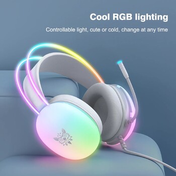 ONIKUMA 2024 Νέα ακουστικά Full RGB PC Gaming Headphones με RGB Lights FOR GAMMER KOL