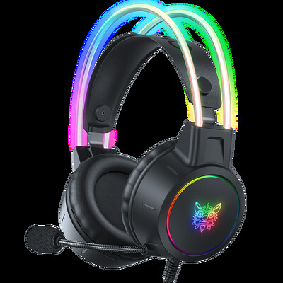 Mängupeakomplekt ONIKUMA X15 PRO peapaelaga RGB PS4 PS5 Xbox PC juhtmega mänguri kõrvaklapid koos mikrofoni kõnemüra vähendamisega