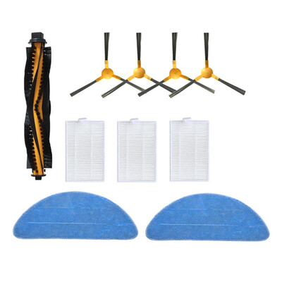 Pagrindinio šepečio dangtelio šoninio šepečio pirminis filtras HEPA filtro šluostė, skirta Robogil Stella 500B roboto dulkių siurblio dalių priedai