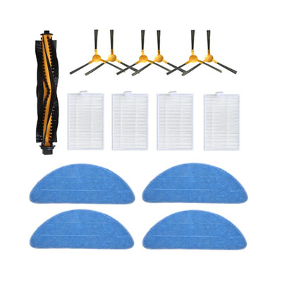 Pagrindinio šepečio dangtelio šoninio šepečio pirminis filtras HEPA filtro šluostė, skirta Robogil Stella 500B roboto dulkių siurblio dalių priedai