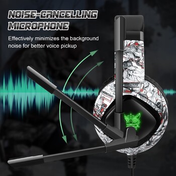 Ακουστικά ONIKUMA K19 Gaming Headphones Ενσύρματα στερεοφωνικά ακουστικά ακύρωσης θορύβου με μικρόφωνο