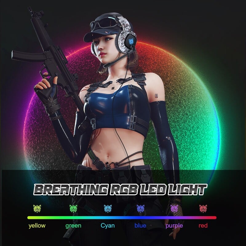 ONIKUMA K19 Gaming fejhallgató fejhallgató vezetékes zajszűrő sztereó fülhallgató mikrofonnal