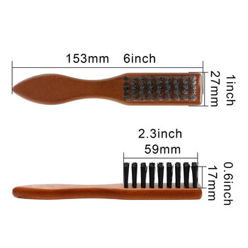 Barber Wood Handle Hairdressing Soft Wash Cleaning Brush Retro Neck Duster Broken Αφαίρεση χτένας Εργαλεία κομμωτηρίου styling μαλλιών