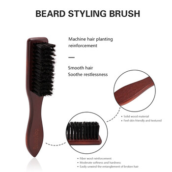 Barber Wood Handle Hairdressing Soft Wash Cleaning Brush Retro Neck Duster Broken Αφαίρεση χτένας Εργαλεία κομμωτηρίου styling μαλλιών