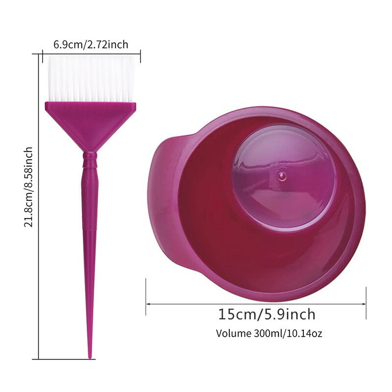 2 bucăți/set de perii profesionale pentru vopsea de păr, set de boluri, mixer de vopsea, tentă de păr, boluri de amestecare, pentru colorat, instrumente de coafură