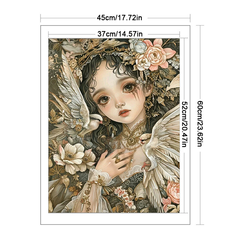 Otisnuta Cvjetna vila Komplet za šivanje križem 11CT Kompleti za vezenje Šivanje iglom i koncem Puno okruglo svrdlo Dijamantni vez Home Dec.