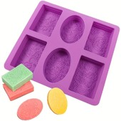 Set kalupa za sapun sa 6 uzoraka - raznovrsni dizajni za kreativnu izradu sapuna - izdržljiv i lako otpuštajući silikon, siguran za pećnicu, za višekratnu upotrebu