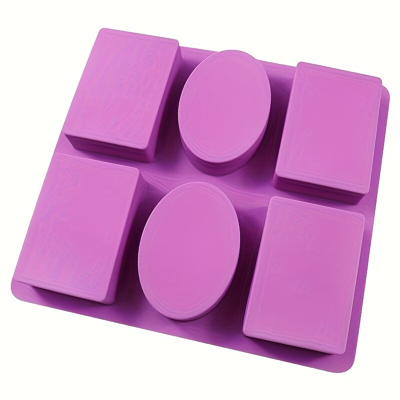 Set kalupa za sapun sa 6 uzoraka - raznovrsni dizajni za kreativnu izradu sapuna - izdržljiv i lako otpuštajući silikon, siguran za pećnicu, za višekratnu upotrebu