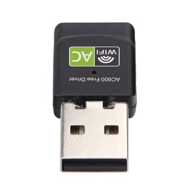 600 Mbps USB Wifi Adapter Kahe sagedusega 2,4 GHz + 5 GHz tasuta draiver RTL8811 WiFi võrgukaart