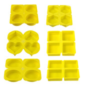 4 φόρμες σιλικόνης κοιλότητας τετράγωνο στρογγυλό σχήμα καρδιάς Χειροποίητο καλούπι σαπουνιού φορητό Μοναδικό καλούπι σαπουνιού Εργαλεία κατασκευής Δώρα γενεθλίων