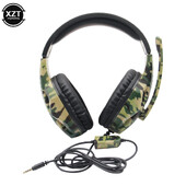 Camouflage Gaming Headset 3,5mm AUX Jack Wired Headphones Gamer Cool Game Headphone with Microphone for PS4 Xbox One PC Phone