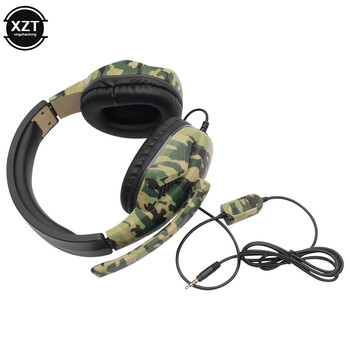 Camouflage Gaming Headset 3,5mm AUX Jack Wired Headphones Gamer Cool Game Headphone with Microphone for PS4 Xbox One PC Phone