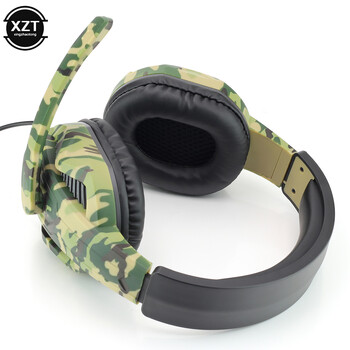 Camouflage Gaming Headset 3,5mm AUX Jack Wired Headphones Gamer Cool Game Headphone with Microphone for PS4 Xbox One PC Phone