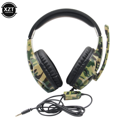 Camouflage Gaming Headset 3,5mm AUX Jack Wired Headphones Gamer Cool Game Headphone with Microphone for PS4 Xbox One PC Phone
