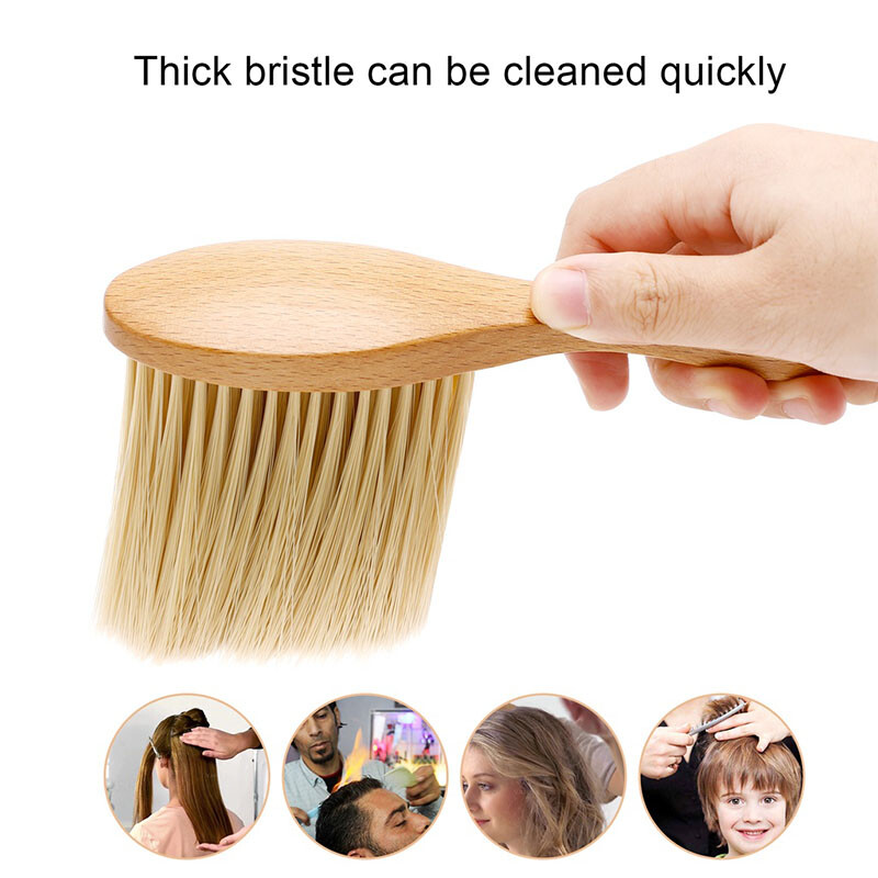 Barbertop Drvena mekana četka Čistač za vrat Frizerski Ručni čistač Slomljena frizura Muške četke za bradu Salonski alat