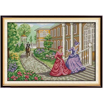 Go Home Patterns Counted Cross Stitch Σετ DIY 11CT 14CT 16CT Stamped DMC Kit Cross-stitch Kit Kendework Κεντήματα Διακόσμηση σπιτιού