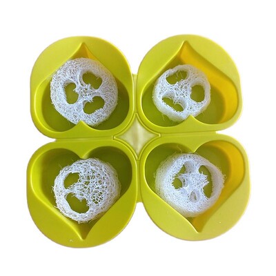 Okrugli silikonski kalup za sapun s 4 šupljine, komplet za izradu prirodnog sapuna od lufe, uključuje 4 komada izrezanih kriški od lufe