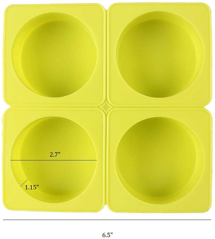 Okrugli silikonski kalup za sapun s 4 šupljine, komplet za izradu prirodnog sapuna od lufe, uključuje 4 komada izrezanih kriški od lufe
