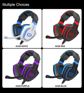 Ακουστικά ενσύρματα gaming Headset Noise Isolating Overear Headphone with Mic.Volume Control Bass Surround για PC PS4 PS5 XBOX