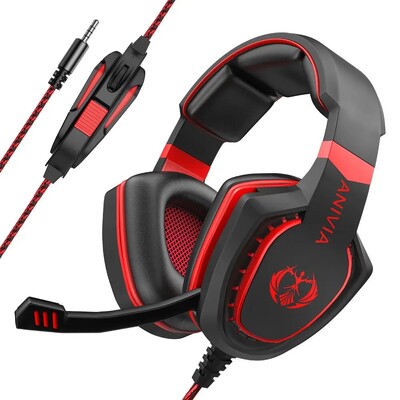 Ακουστικά ενσύρματα gaming Headset Noise Isolating Overear Headphone with Mic.Volume Control Bass Surround για PC PS4 PS5 XBOX